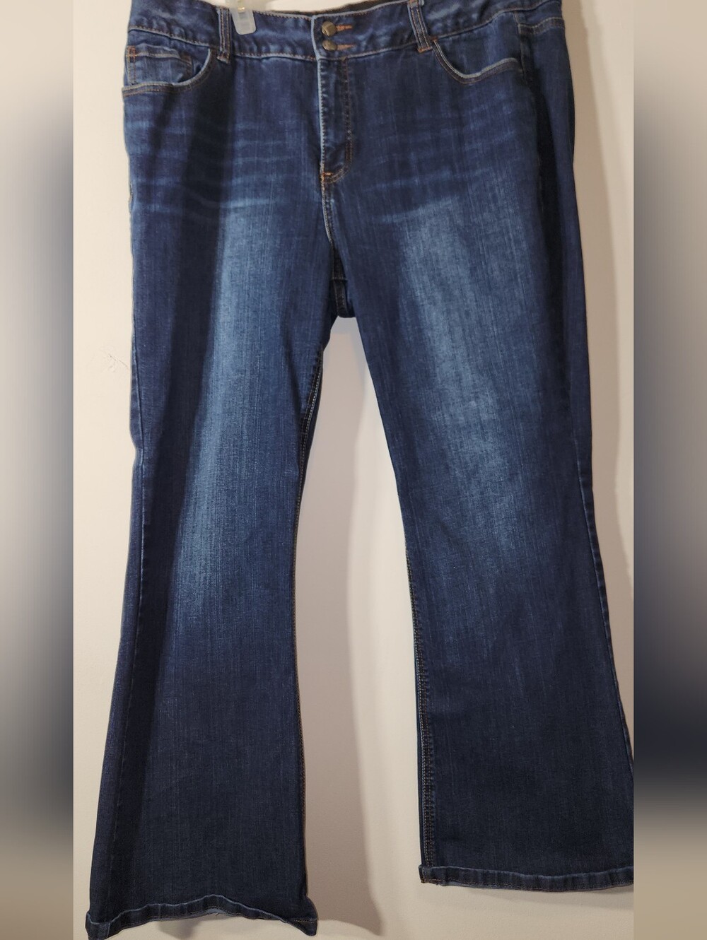Boot Cut High-Rise Tighter Tummy Tech Lane Bryant Dark Blue Jeans 20S SHORT